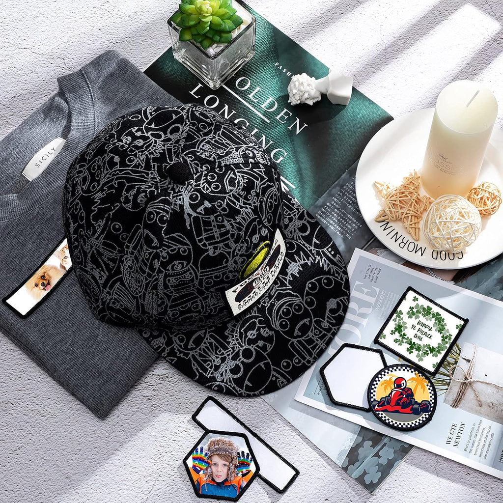 50 Pieces Sublimation Fabric Iron on Blank Patches