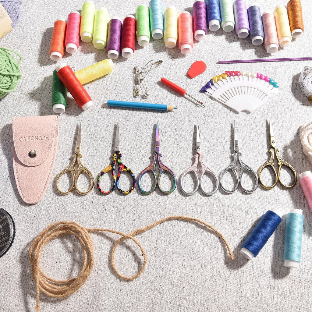 3.6 inch Small Sewing Scissors, Mini Scissors in a Pouch, All Purpose