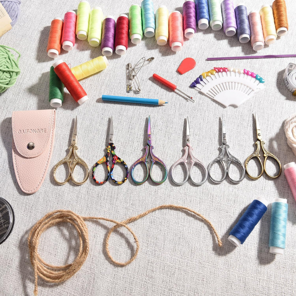 3.6 inch Small Sewing Scissors, Mini Scissors in a Pouch, All Purpose