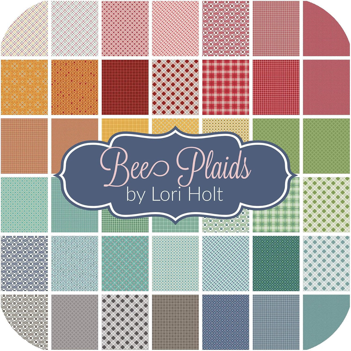 Bee Plaids Fat Quarter Bundle (42 Pieces) by Lori Holt for Riley Blake