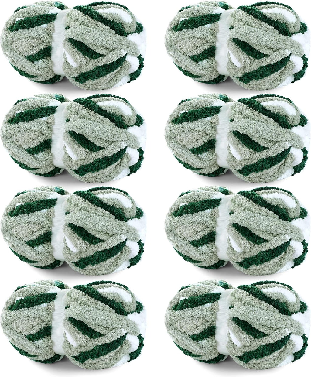 HOMBYS Chunky Tie Dye Mix Chenille Yarn for Hand Knitting, Super Bulky