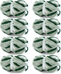 HOMBYS Chunky Tie Dye Mix Chenille Yarn for Hand Knitting, Super Bulky