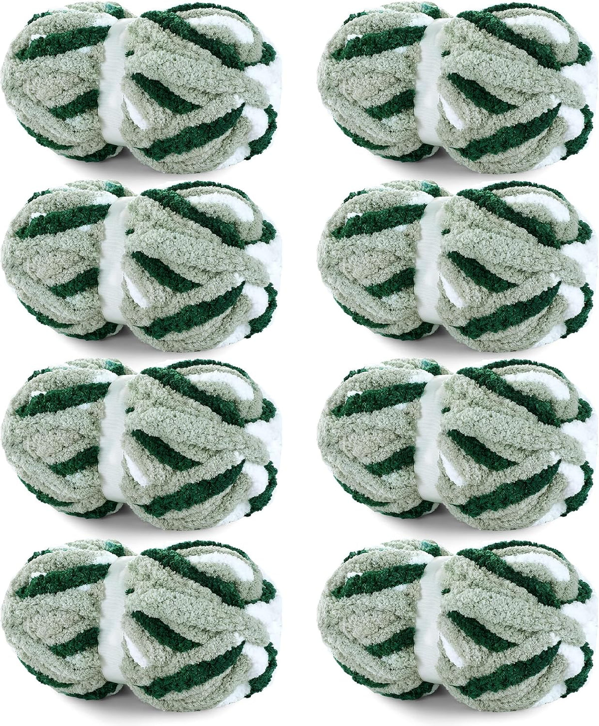 HOMBYS Chunky Tie Dye Mix Chenille Yarn for Hand Knitting, Super Bulky