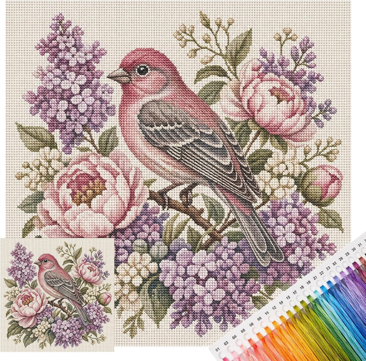 POETRYDRAW Stamped Cross Stitch Kit 11CT Animal Design Needlework