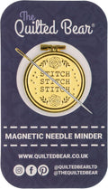 The Quilted Bear Magnetic Needle Minder, Original, Cross Stitch Hoop