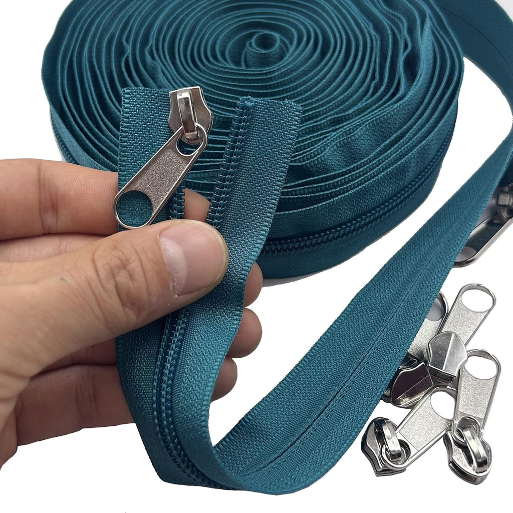 Goyunwell #5 Nylon Zippers for Sewing Tailor 10 Yards & 25pcs Zipper