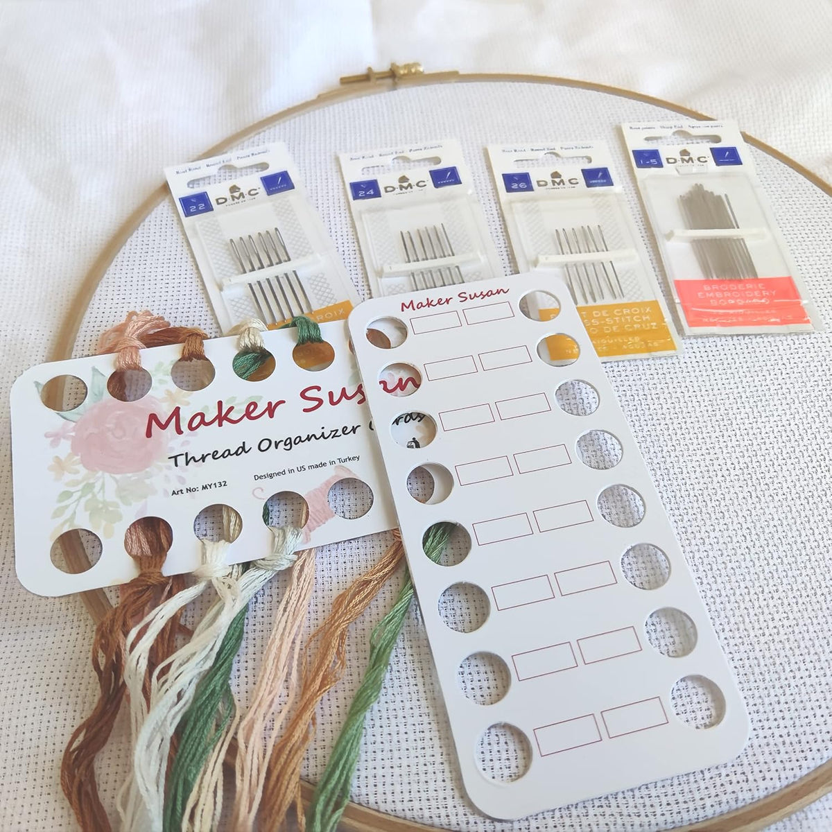 10 Pack Embroidery Thread Organizer Cards, Embroidery Floss Organizer