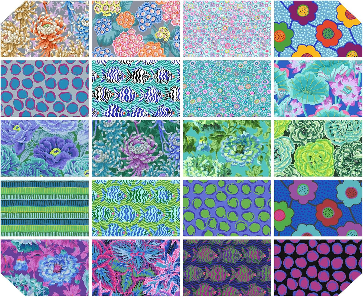 Cool - August 2025 10 Inch Charm Pack (42 Pieces) by Kaffe Fassett