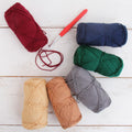 ThreadArt Cotton Crochet Yarn Set Size 2, 6 Pack 50g 165yd, Gemstone