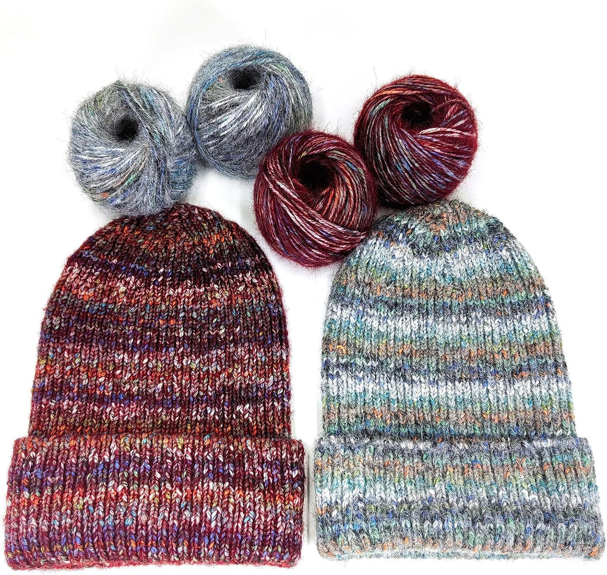Luxury Variegated Wool Blended Yarn, 60% Polyester 20% Acrylic 10%