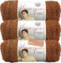 Lion Brand Yarn - Homespun - 3 Pack with Needle Gauge (Wildfire)