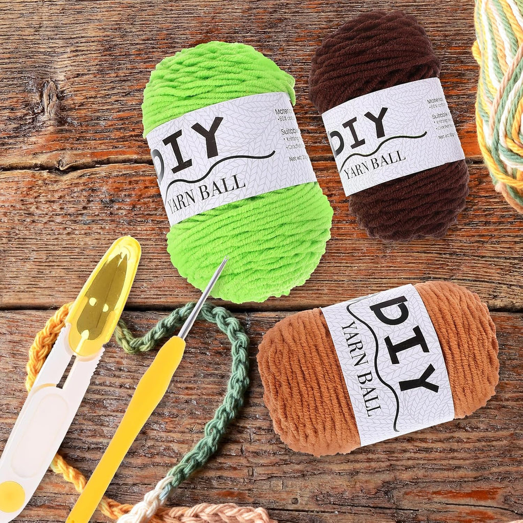 LOLIPPYY DIY Crochet Kit for Beginners, Potted Plant Craft Yarn Set