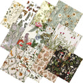 Tudomro 60 Pcs Vintage Fall Floral Quilting Fabric Squares