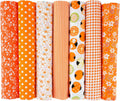 7PCS Flower Cotton Fabric Squares 20" x 20" Fat Quarter Fabric Bundles