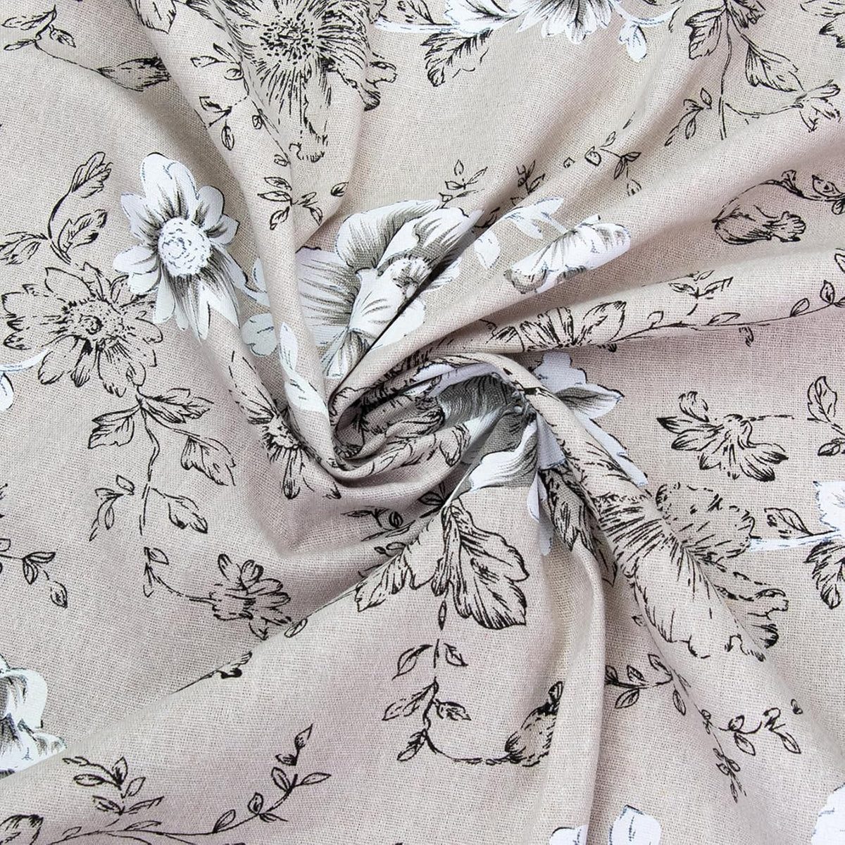 Linen Floral Upholstery Fabric by The Yard,10 Yard 62 Inch Width