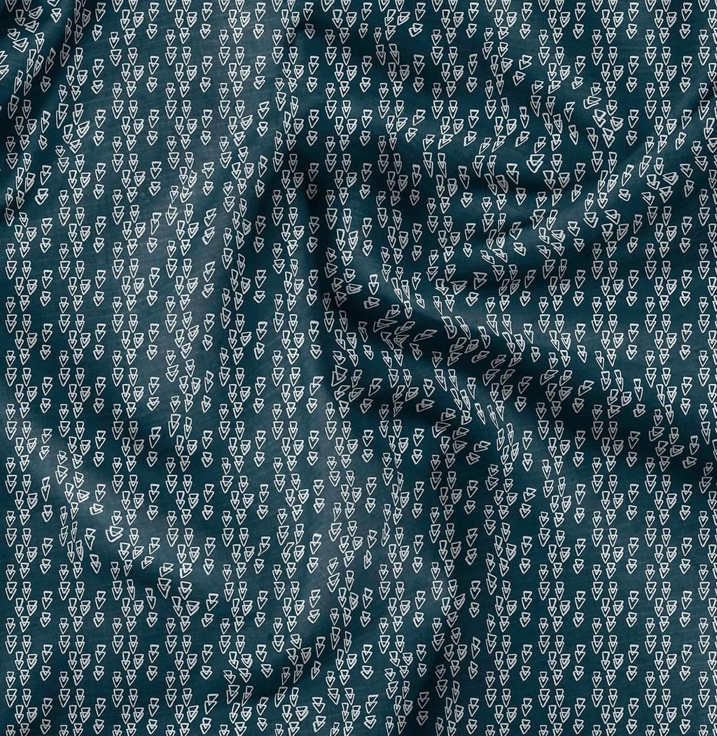 Soimoi Cotton Canvas Blue Fabric - by The Yard - 56 Inch Wide