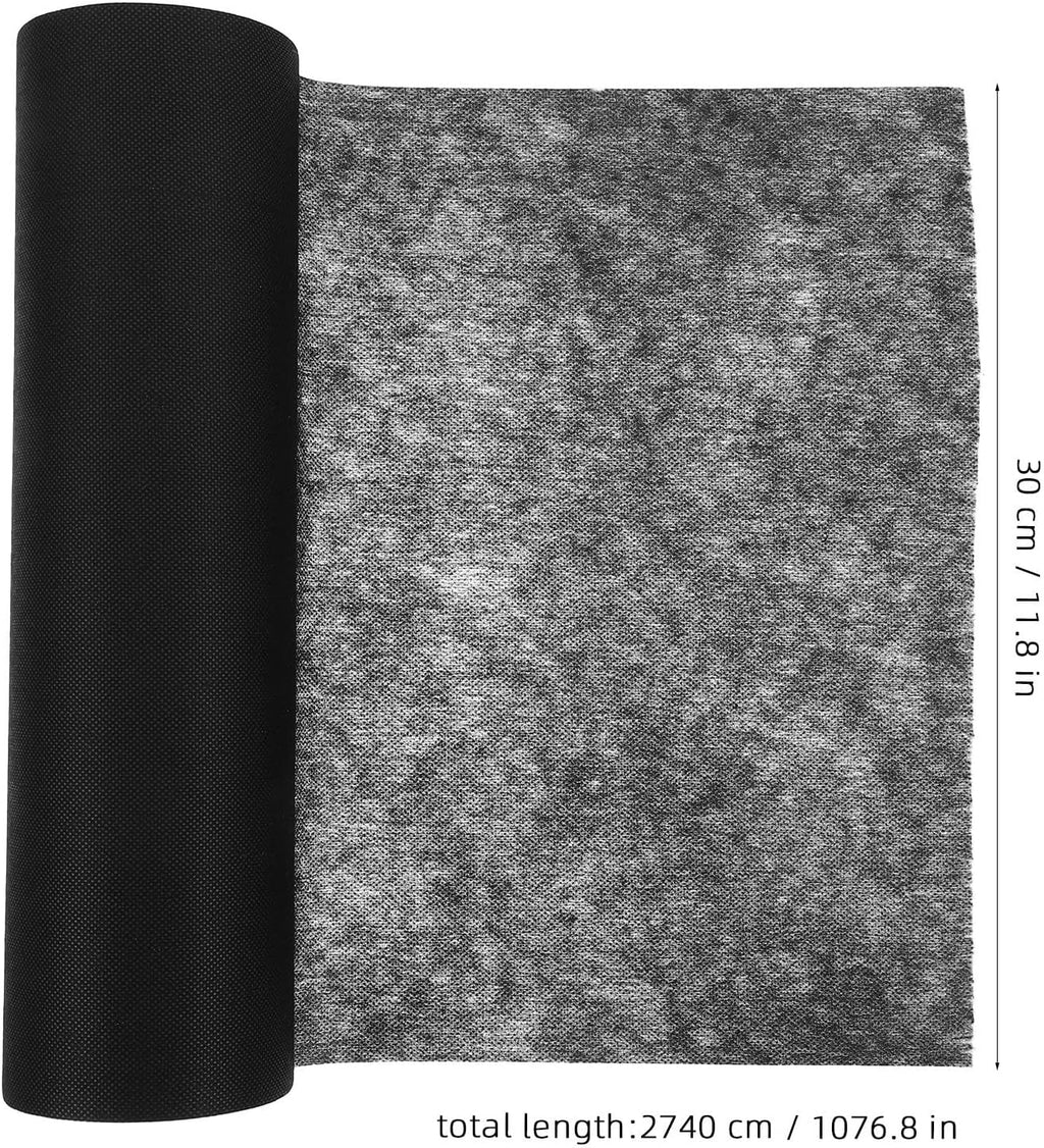 Black Fusible Non Woven Interfacing Fabric, Medium Weight 30yd X 12in