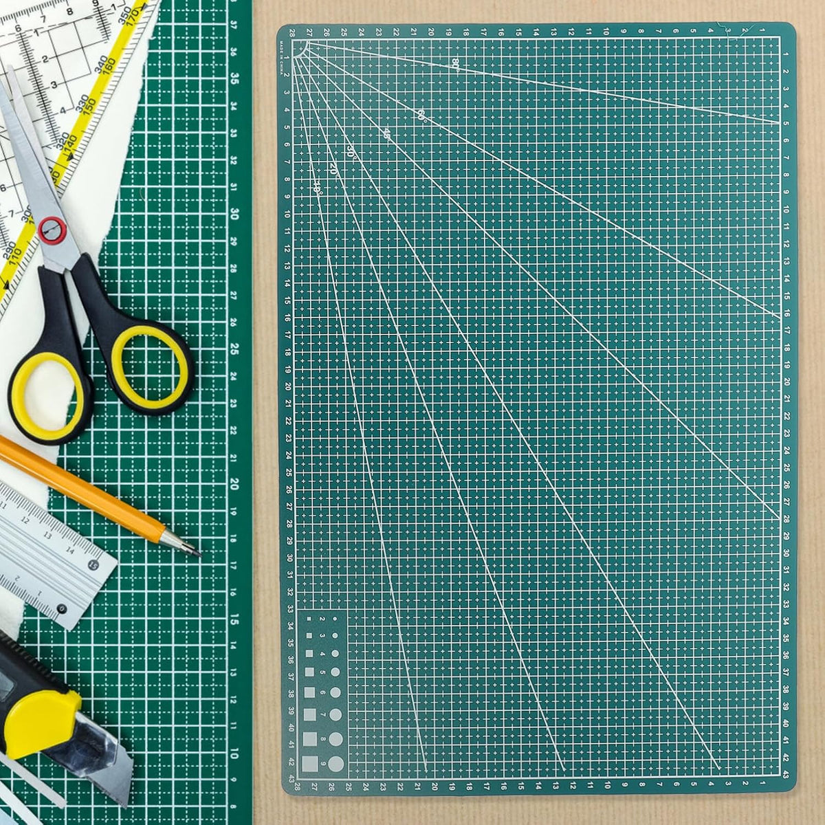 Self Healing Cutting Mat Double Sided Craft Mat Gridded Rotary Cutting
