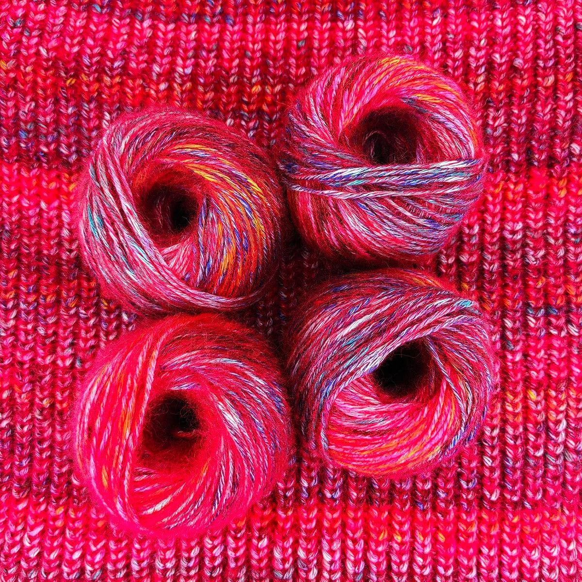 Luxury Variegated Wool Blended Yarn, 60% Polyester 20% Acrylic 10%