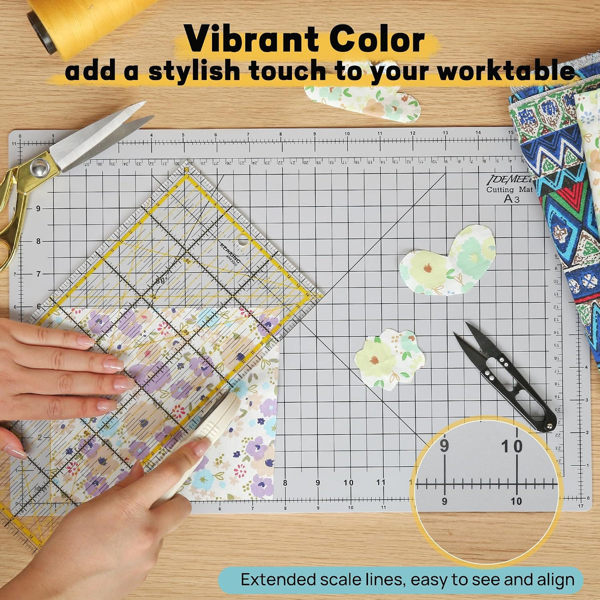 Self Healing Cutting Mat 18" x 12", A3 Double-Sided for Sewing &