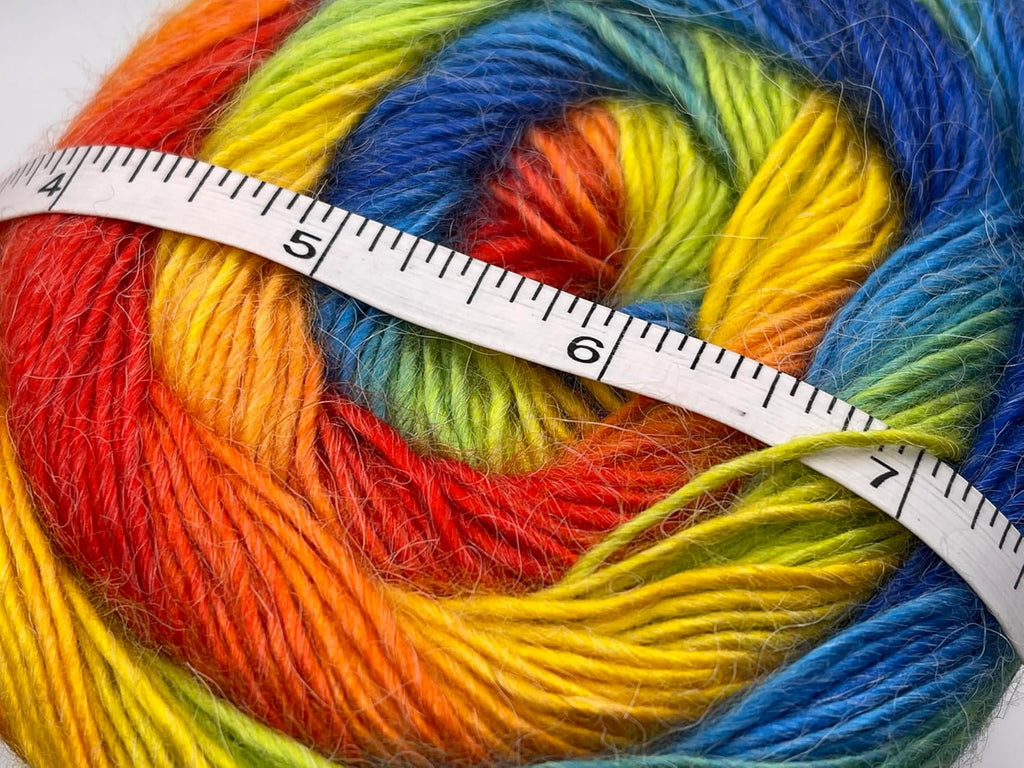 Rainbow Cake Alpaca Fine - Bue, Green, Yellow, Orange, Red - Alpaca