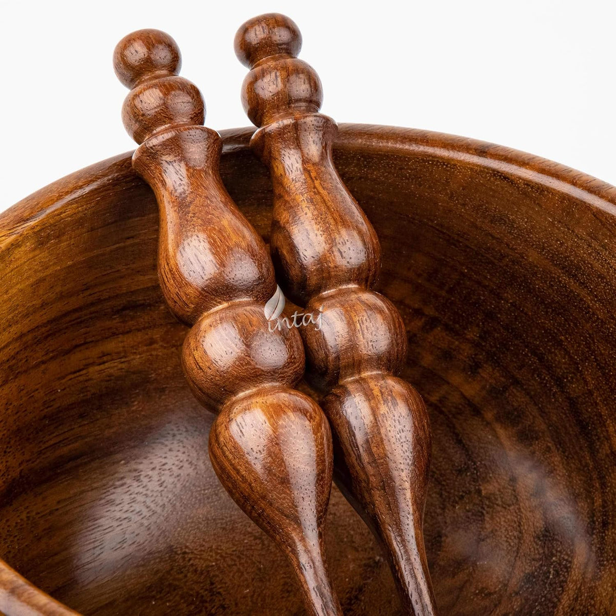 INTAJ Handmade Wooden Crochet Hook - Rosewood Needle Crochet Hooks Set