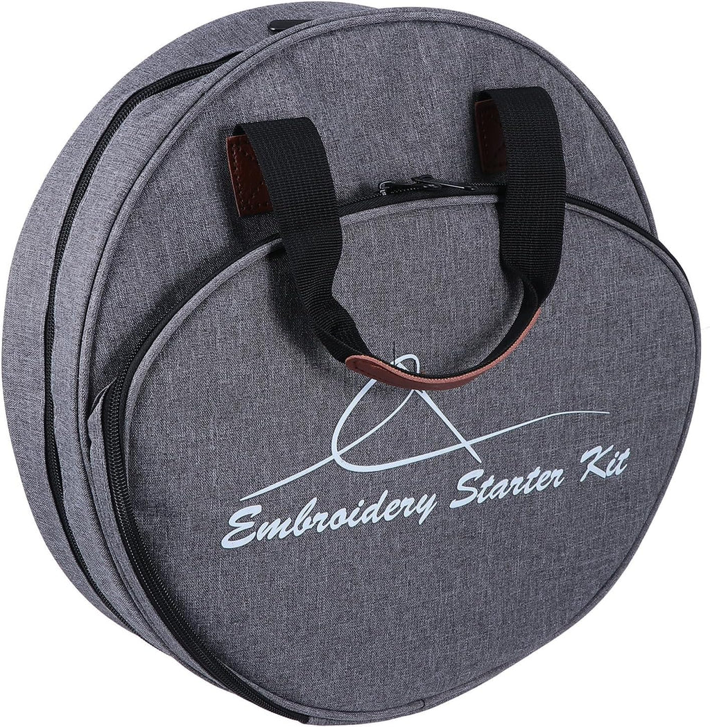Embroidery Project Storage Bag with Zipper for Stitching Supplies