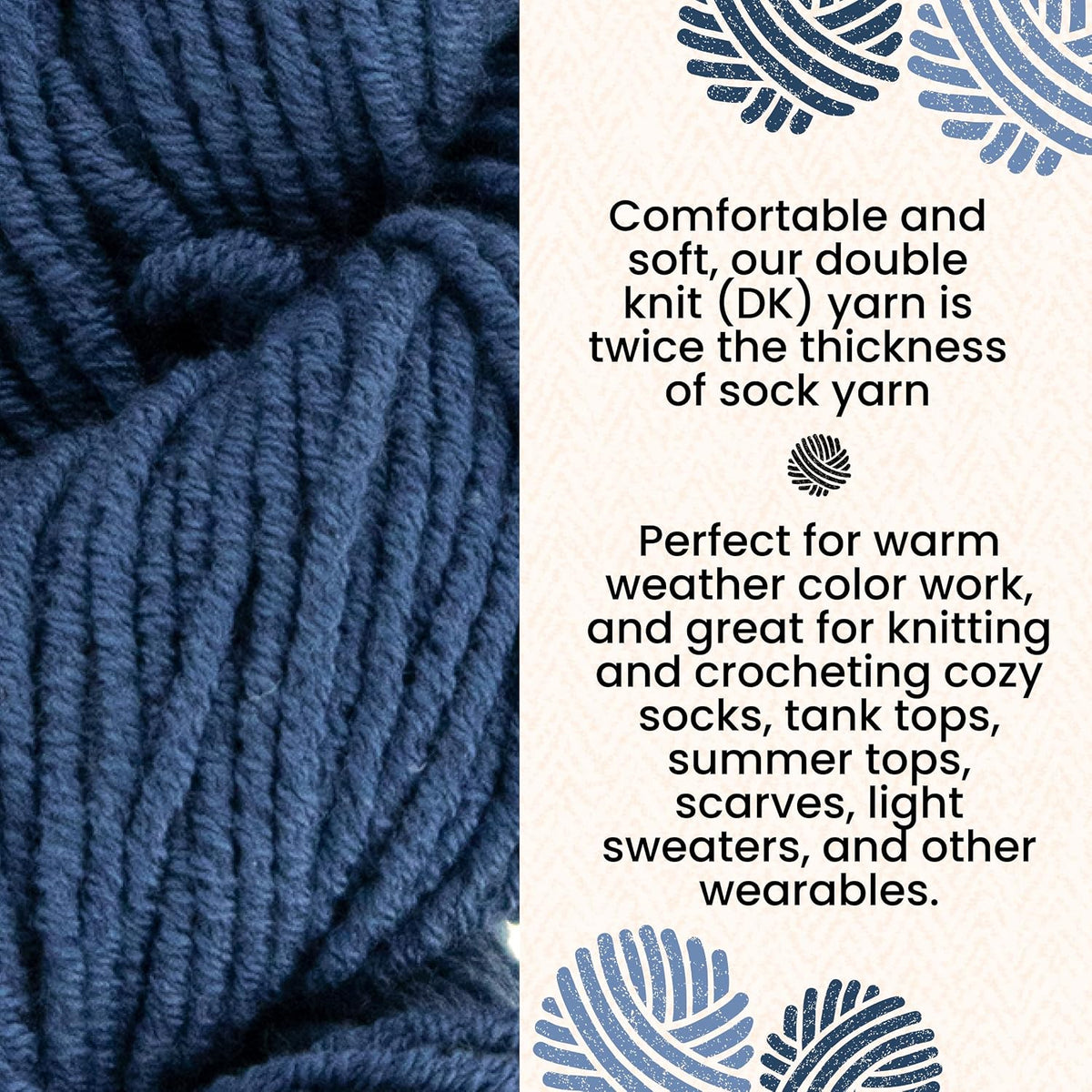 HiKoo CoBaSi DK Yarn, Cotton, Bamboo, Silk, 50g, 140 yd, #081 in The