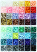 7200+pcs Size 4mm Glass Seed Beads for Making Jewelry, 48 Colors