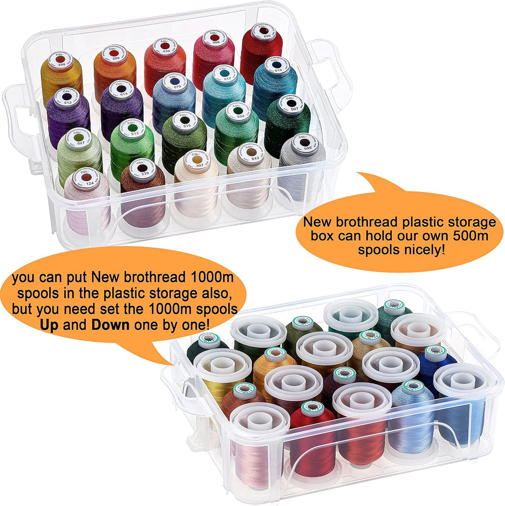 New brothread 1 Layer Stackable Clear Storage Box Organizer