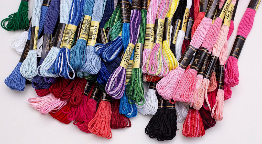 12 Pieces | Premium Embroidery Thread | 100% Egyptian Cotton Premium