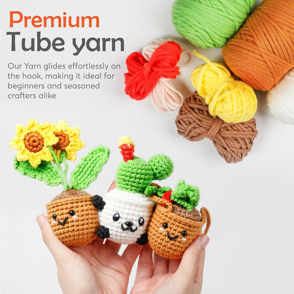 A-URA Learn to Crochet Kit for Beginners Kids and Adults, Premium 4