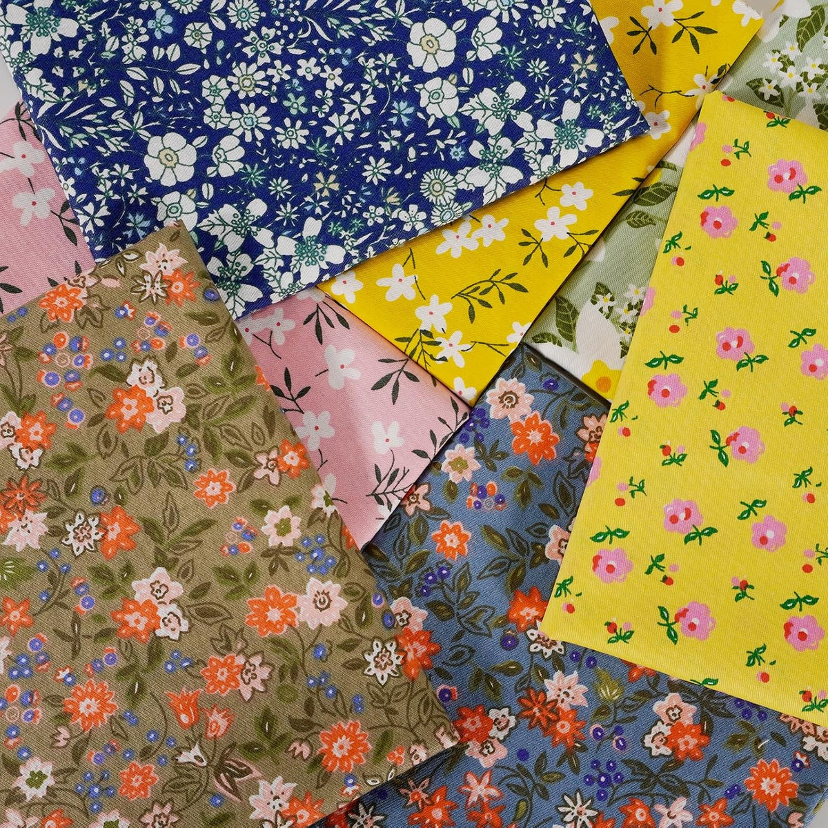 7 Pieces Cotton Fabric 18 x 22 Inches Precut Patchwork Fabric Set Fat