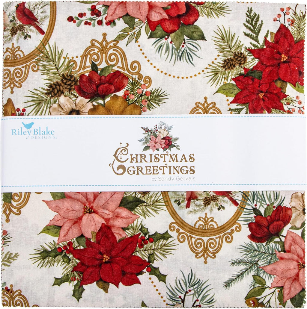 Sandy Gervais Christmas Greetings 10" Stacker 42 10-inch Squares Layer