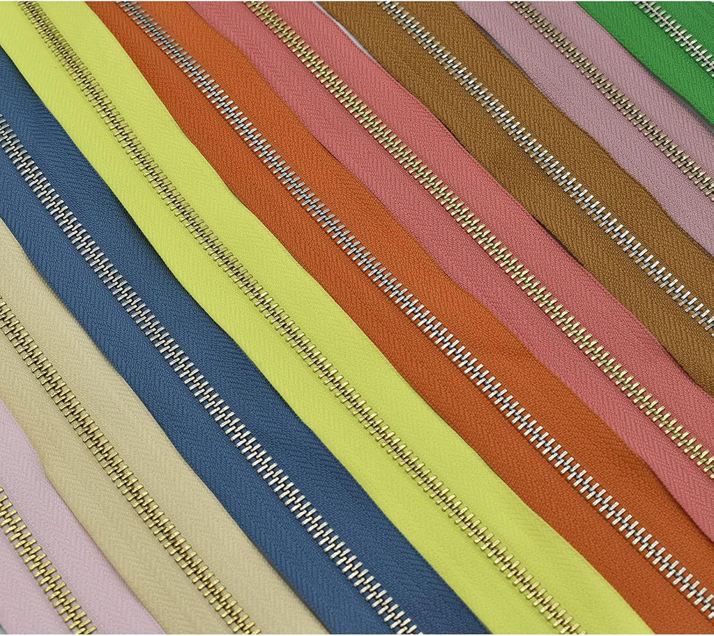 Colorful Zipper Tape - Mixed Nylon Coil Zippers Bulk #5 Sewing Zippers