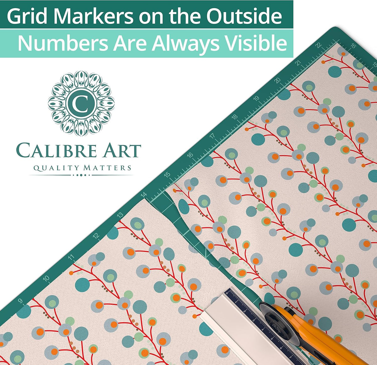 Calibre Art Self Healing Rotary Cutting Mat, Full 9x12, Scrapbooking