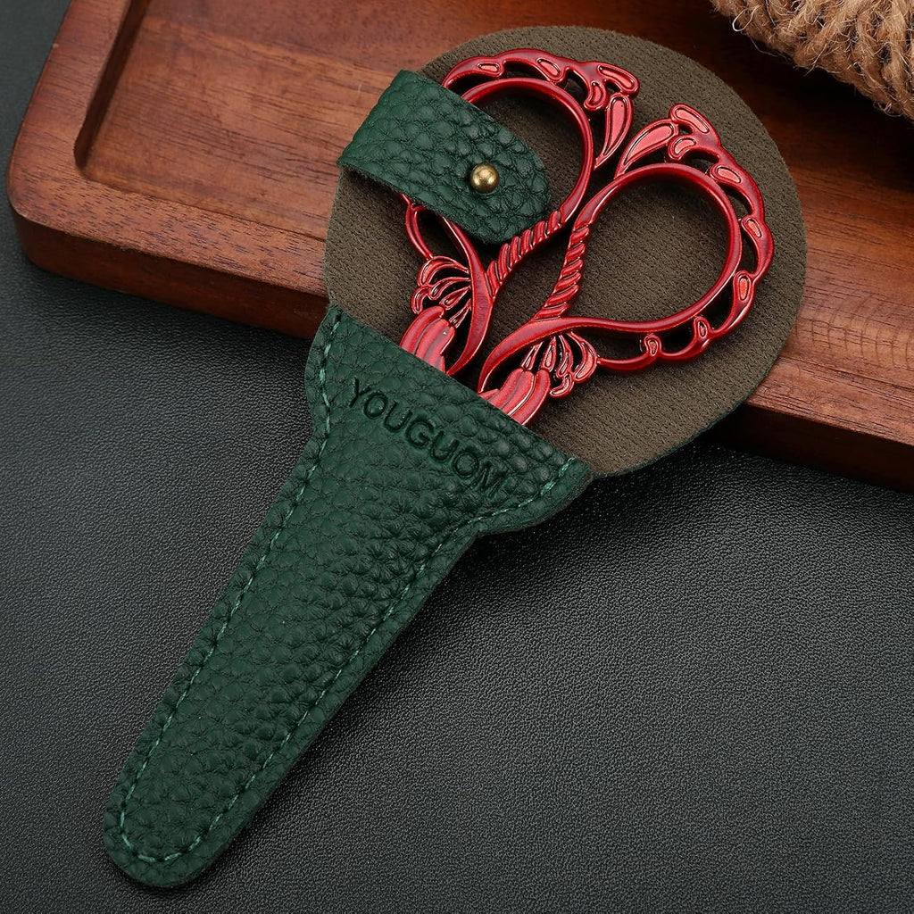 YOUGUOM 2 Pack Embroidery Scissors Cases, Craft Scissor Cover