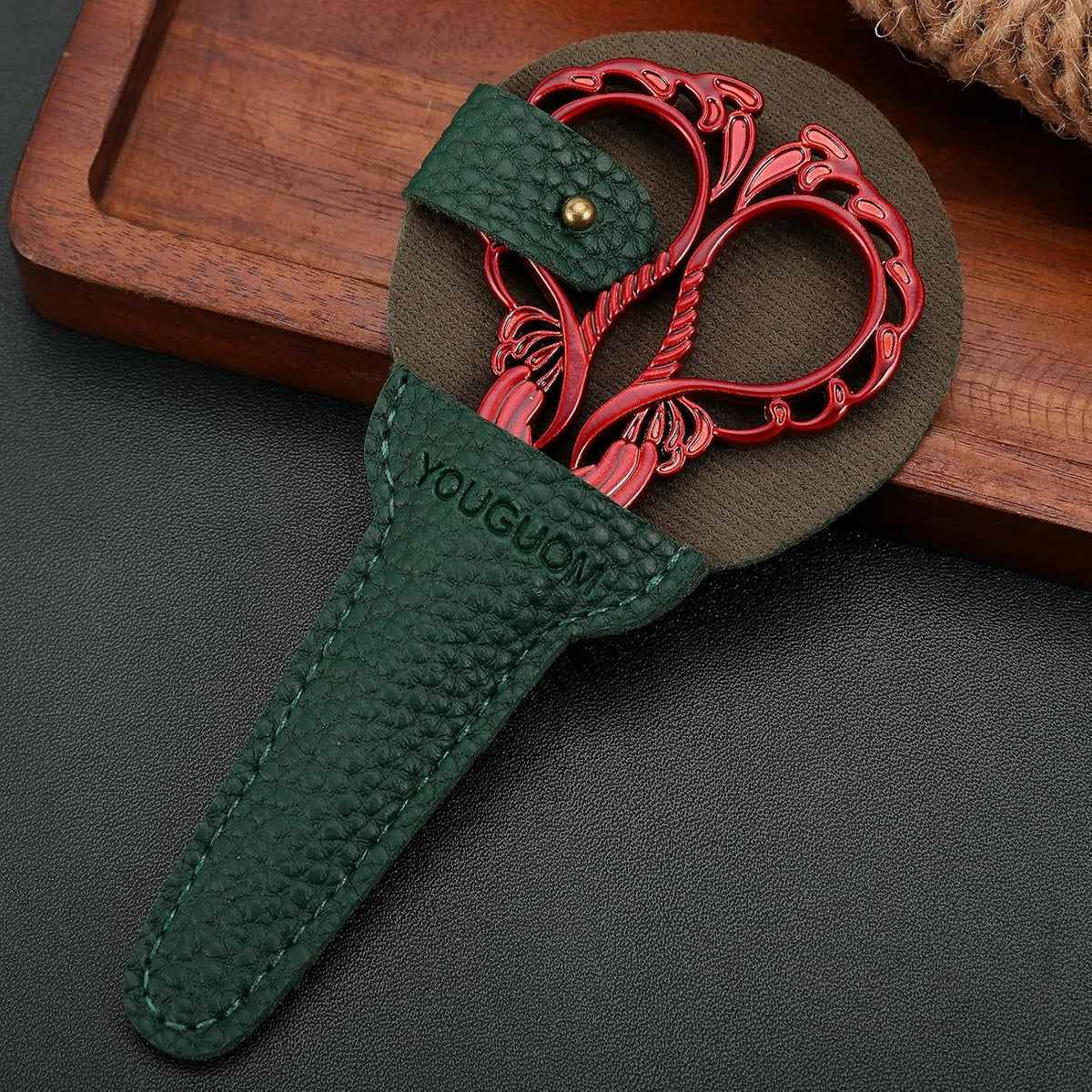 YOUGUOM 2 Pack Embroidery Scissors Cases, Craft Scissor Cover