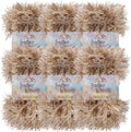 JubileeYarn Feather Whimsy Eyelash Yarn - Caramel - 6 Skeins