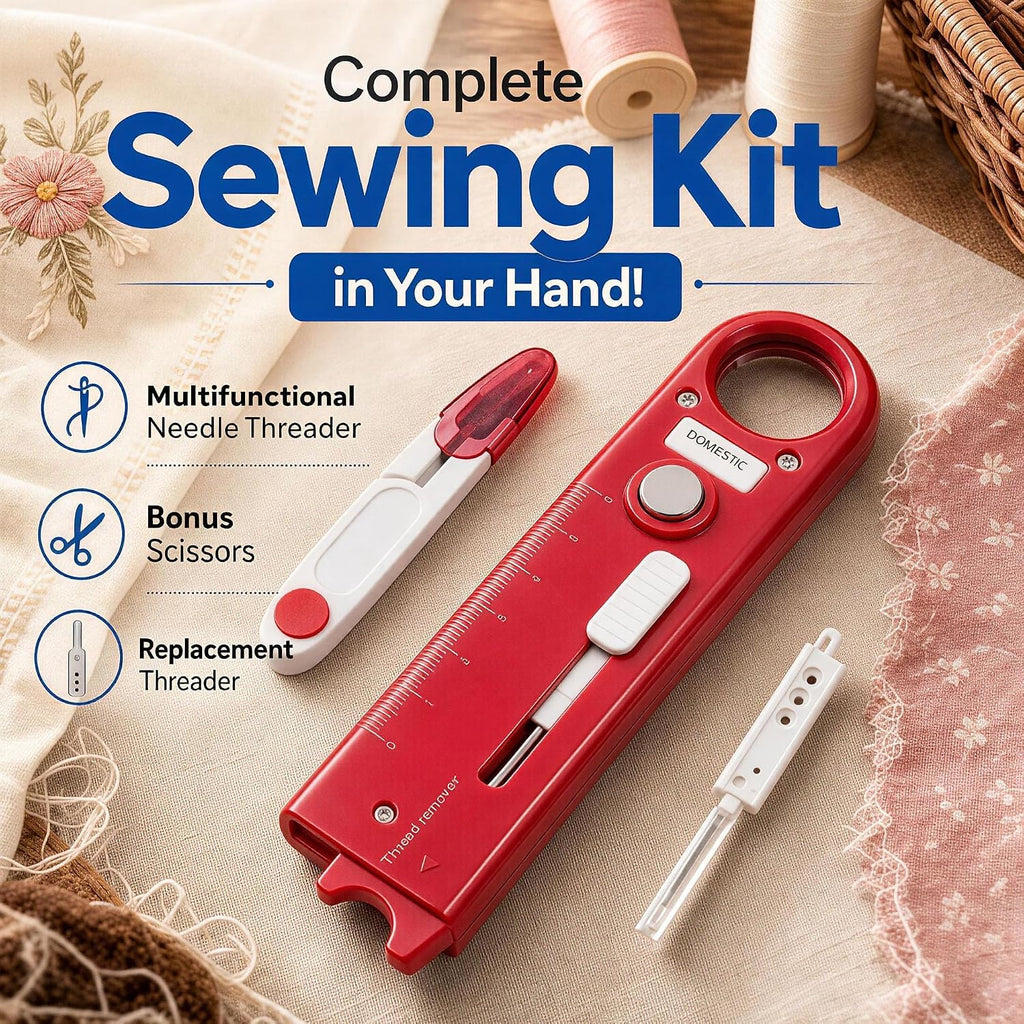 Quilive Automatic Needle Threader Tool for Sewing Machine & Hand