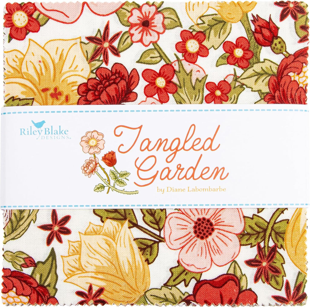 Diane Labombarbe Tangled Garden 5" Stacker 42 5-inch Squares Charm
