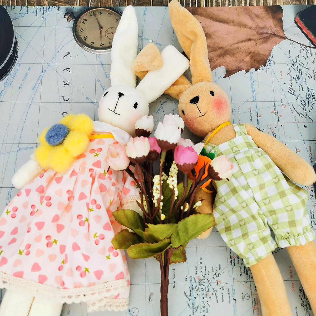DIY Bunny Sewing Craft Kit, Handmade Fabric Project with Instructions
