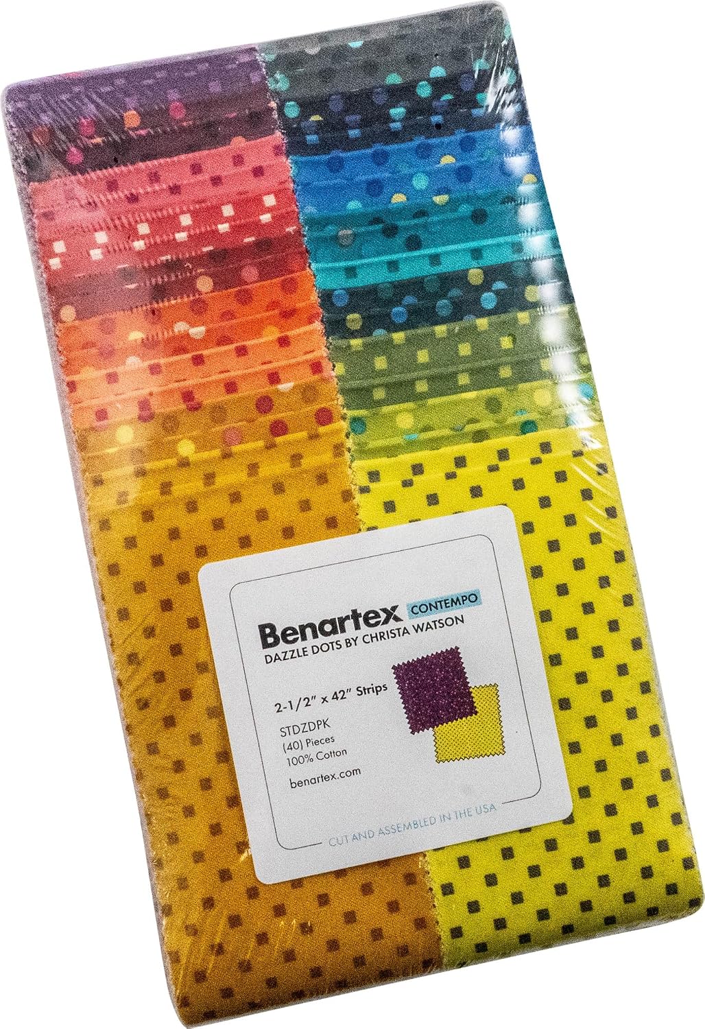 Christa Watson Dazzle Dots Strip-Pies 40 2.5-inch Strips Jelly Roll
