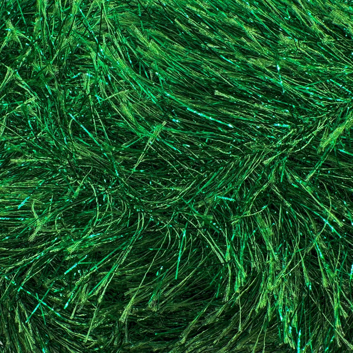 Eyelash Dazzle Yarn, Metallic Sparkle Fun Fur, Pine Tree Green