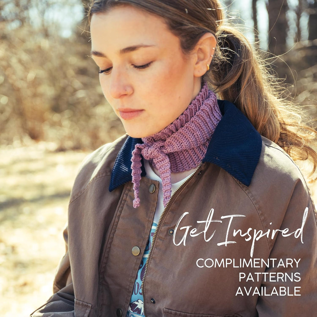 Lion Brand Yarn, Coboo Cotton Blend Crochet Yarn, Steel Blue, 3 Pack