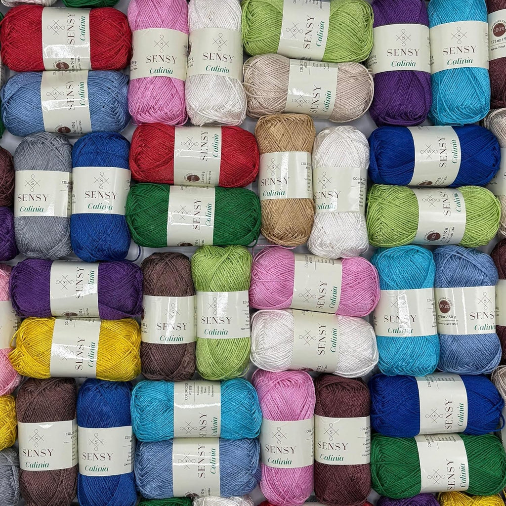 S Sensy Calinia-Mercerized Giza Cotton Amigurumi Yarn 5 Pack Gray