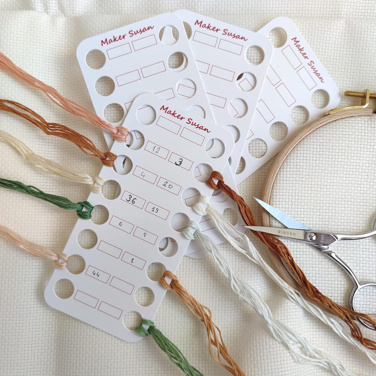 10 Pack Embroidery Thread Organizer Cards, Embroidery Floss Organizer
