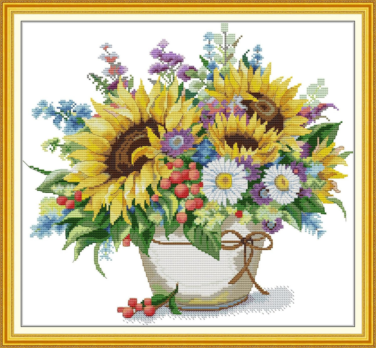 CaptainCrafts Cross Stitch Kits Stamped Cross Stitch Printed 14CT