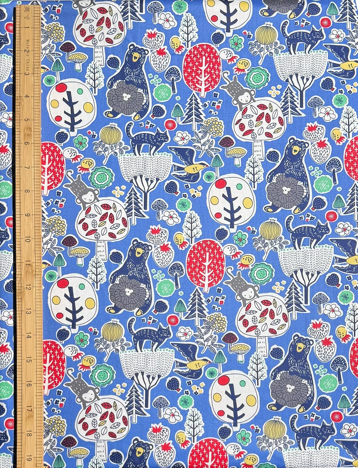 ZOOELAY Animal Fat Quarters, 9 Pcs 18" × 22", Cotton Fabric for