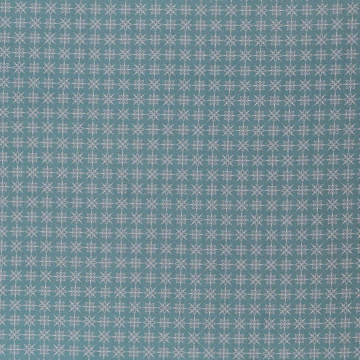 Mook Fabrics Cotton Blenders Geo Floral, Dark Teal Cut by The Yard